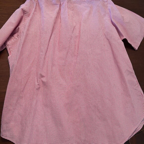 Ralph Lauren Mens Classic Fit Short Sleeve Button Down Shirt  Red Check sz XL - Picture 6 of 6